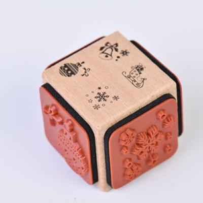 China Factory Customized Environmentally Friendly Snowflake Wooden Stamp Eco Friendly Wooden Stamp for sale