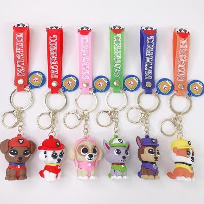 China Cute Puppy Promotion Gift 2022 New Animation Puppy Team Couples Baby Car Key Chain Key Ornaments Small Gifts Wholesale for sale