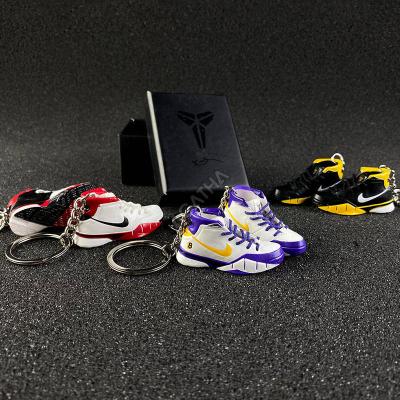 China Promotion gift Kobe co branded shoe key chain 3d mini shoe jor dan sneaker keychains wholesale for sale