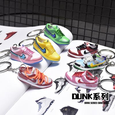 China Promotion Gift DIP 3D Mini Shoe Model W Stereo Co-Branded Small AJ Sneaker Display Box Key Chain Car Accessories for sale