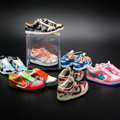 China Promotion Gift 1#Dunk Sb Series Sneaker Key Chain SB Mini Co-a Ouch Branded Sneaker Bag Pendant Models Shoe PVC 3D Sneaker Aj Dip Key Chain for sale