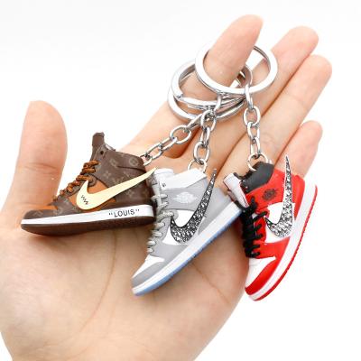 China American Promotion Gift Fashion Brand Co Branded Key Chain Bag AJ Skates Creative 3D Pendant Jewelry High Top Shoe Pattern Key Chain for sale