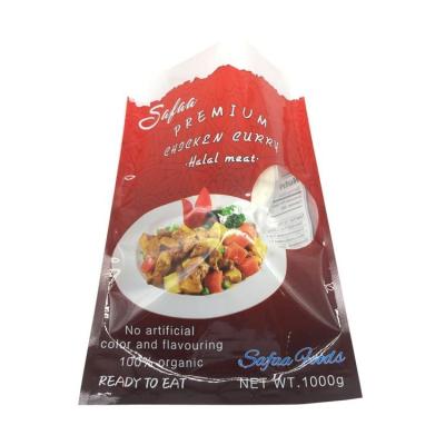 China Disposable Custom Printed Dry Meat Food 3 Sides Seal Food Grade Plastic Packaging Nylon Vacuum Bags for sale