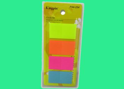 China PET  Full Colors Pastel Sticky Notes For Tabing Files 44x25mm 4 pads for sale