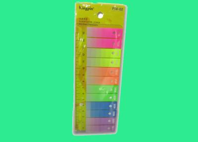 China Signing Index Sticky Notes Neon Color 48X12mm 20 Sheets 12 Pads Opp Bag for sale