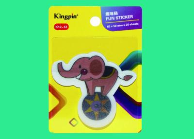 China Elephant shaped creative Fancy Sticky Notes for students 63x58mm for sale