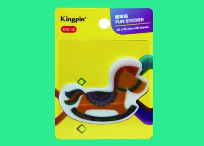 China Water based glue horse shaped Sticky Notes with Fancy creative designs for sale