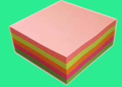 China Professional Neon Colorful Sticky Note Cube 3 in x3 in 300 sheets for sale