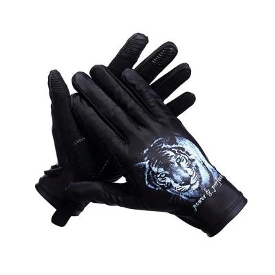 China Breathable.cooling Touch Screen Full Finger Recycling Gloves Unisex Outdoor Tiger Head Design Bike Gloves Anti Slip for sale