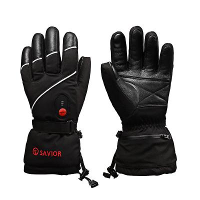 China The Savior 7.4V 2200mAh Full Finger Touch Screen Electric Heating Gloves Heating Lithium Battery Heated Ski Gloves For Women Men for sale