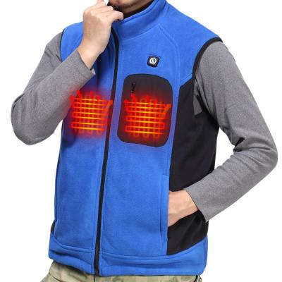 China Anti-pilling Heating Heated Vest Jackets Plus Size Motorcycle Fleece Bubble Winter Vests And Waistcoats Mens Heated Vest With Battery Pack for sale