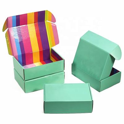 China Factory Wholesale Custom Express Corrugated Paper Box Recyclable Recycled Folding Gift Boxes Shipping Tissue Pink Mailing Boxes for sale