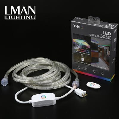 China Customizable Male and Female Connection Length 5/10/20m Waterproof Remote Controller IP67 Multi Color RGB Led Light Strip for sale