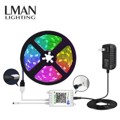 China Easy Installation with APP Controlled Dream 24V Led Strip Light 12V 24V Color RGB KITS SMD 5050 for sale