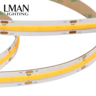 China Factory price IP20 easy installation bare board 320leds/m cob 8mm 10mm width DC24v 10w 12w led strip light for sale