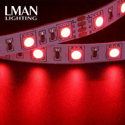 China Easy Installation High Lumen Color 60leds/m 10mm Ultra Bright Three Width 10W SMD 5050 RGB Led Strip Light for sale