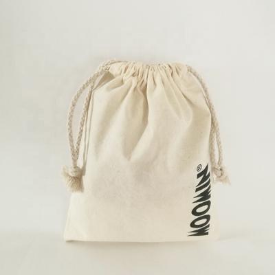 China 100% Eco-friendly Natural Organic Medium Size Canvas Drawstring Bag Free Shipping for sale