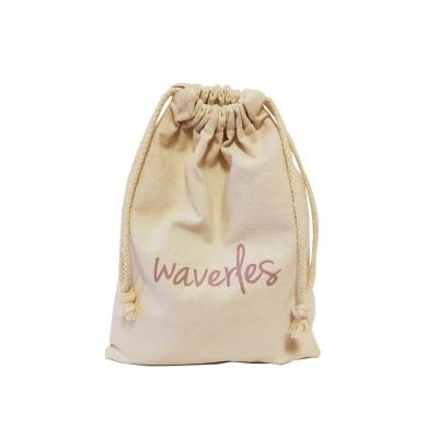 China 100% Natural Eco-friendly Reusable Logo Printed Cotton Drawstring Pouch Packaging Gift Bags Jewelry Bag for sale