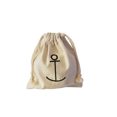 China 100% Eco-Friendly OEM Custom Canvas Gifts Logo Printed Cotton Drawstring Bags Bag Jewelry Pouch for sale