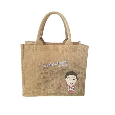 China Heavy Duty Wholesales Jute Bag Unisex Recyclable Tote Hessian Jute Bag Bangladesh for sale