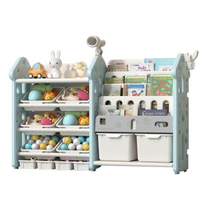 China Indoor children shelf new modern plastic kids furniture and toy storage cabinet for sale