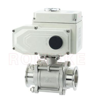 China Q981F-16P General Three Piece Type Stainless Steel CF8 CF3 CF8M CF3M Flange Valve Electric Quick Mounted Ball Valve for sale