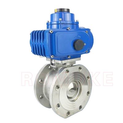 China Q971F-16P Stainless Steel CF8 CF3 CF8M CF3M Wafer Type Electric General Ball Valve for sale