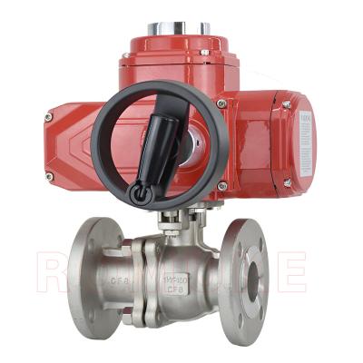 China Q941F API Standard Stainless Steel CF8 CF3 CF8M CF3M 2 General Way Float Type Electric Flanged Ball Valve for sale