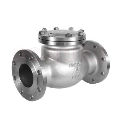 China H44W-16P GB Standard Stainless Steel CF8 CF3 CF8M CF3M Swing Flanged Check General Valve for sale