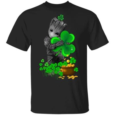 China 2022 Anti-wrinkle Stock New St Patrick's Day Tree Man Print Crewneck T-shirt for sale