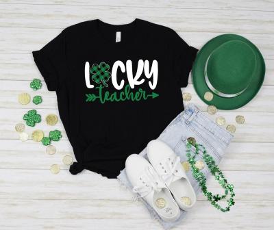 China Anti-wrinkle 2022 New Lucky St. Patrick's Day Printing Crewneck T-shirt for sale