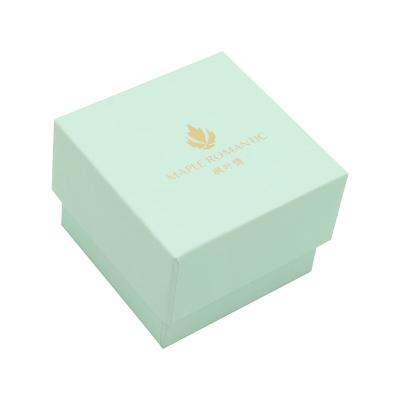 China 2022 Handmade Customs Printed Blue Logo Jewelry Paper Box Birthday Gift Packaging Flip White Paper Box for sale