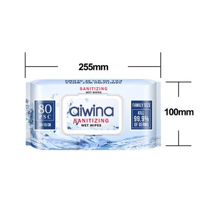 China AIWINA Travel Eco-Friendly Odorless Reusable Baby Cloth Wet Cloth Without Aloe Pouch Container Graphic Design Price Wholesale for sale