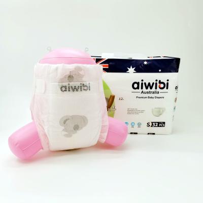 China AIWIBI A Grade Premium High Capacity Memory Quality Baby Diapers Printed Overnight Breathable Disposable Diapers AWB03 for sale