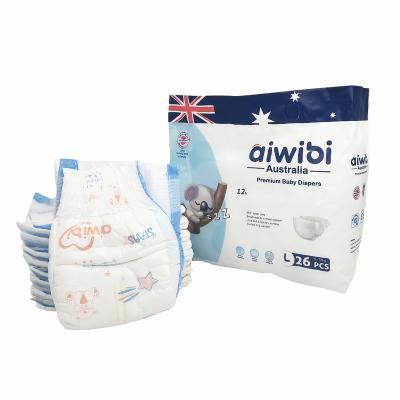 China AIWINA Super Brand Printed Ultradry Diaper Pour Bebe Panales De Bebe Baby Diapers In Stock for sale