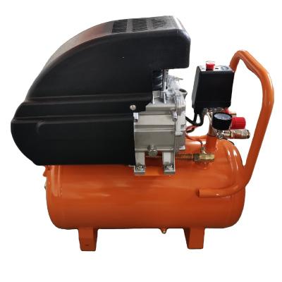 China Factory Sale Lubricated Piston Air Compressor 2HP 24L Direct Drive Double Portable Pressure Gauges With Regulating Valves for sale