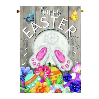 China Marriage favors & Bridal Hot Sale Easter Design Party Gifts Double Sided Polyester 12.5*18 Custom Printing Garden Flag for sale