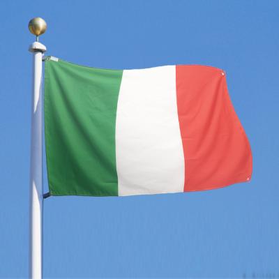 China Country Flags Fast Delivery Silk Screen Printed Large Swooper 100%Polyester 3x5FT Italy Country Flag National Custom Flags for sale