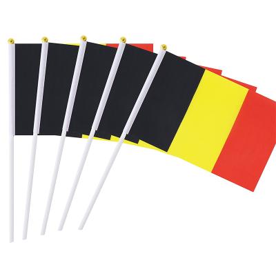 China Fast Delivery FLYING Mini Nation Hand Stick Flags Custom Size Sports Germany Decoration Hand Waving Held Flag for sale