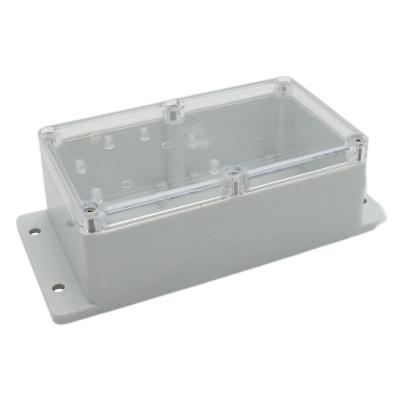 China 158*90*60mm ABS Transparent Cover Outdoor Waterproof Box With Ears IP66 Outdoor Electrical Junction Box 4 Screws for sale