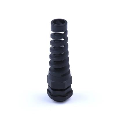 China Protect Cable Factory Ip68 Grommets Wholesale Nylon Cable Glands With Spiral Flex Protector for sale