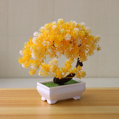 China Mini Flowers Tree Plastic Artificial small bonsai plant home decor environment friendly wholesale simulation for sale