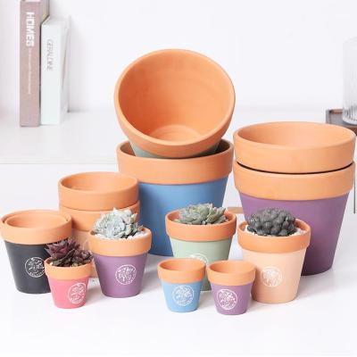 China Europe Chinese Suppliers Hand Paint Terracotta Flower Pot Cheap Garden for sale