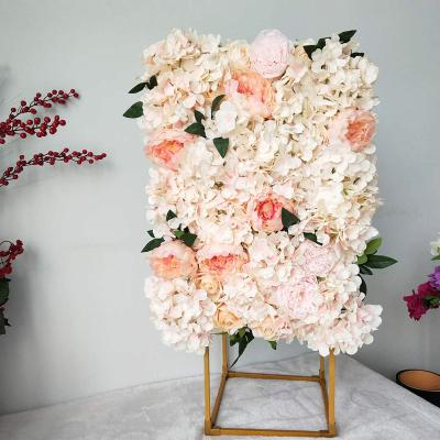 China Wholesale Artificial Silk Flower Wall Wedding Decoration Rose Backdrop Artificial Decoration for sale