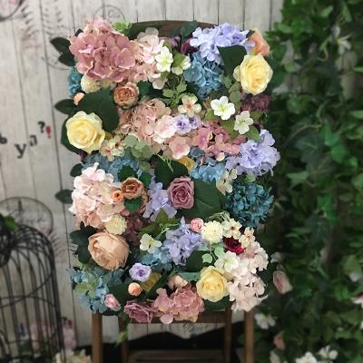 China Newest Decoration Style Handmade Silk Flower Carpet Rose Wedding Backdrop for sale