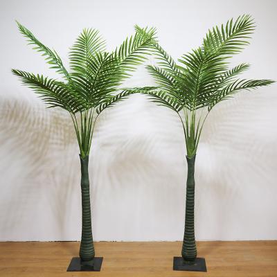 China Beautiful Artificial Green Palm Decoration Plastic Coconut Palm Trees for sale