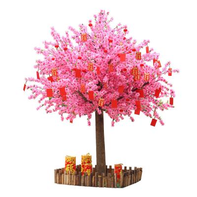 China Decoration 100cm Giant Japanese Pink Cherry Blossom Sakura Tree With Real Fabric Similar Flower for sale