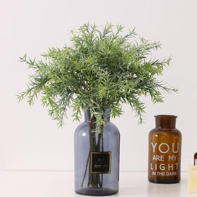 China Decoration Artificial Plastic Plant For Wedding Green Plastic Garden Decoration Artificial Rosemary Pot Persian Grass Home Plants Group for sale