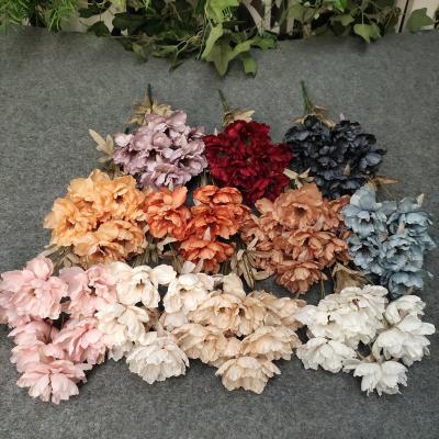 China Cheap Decoration Peony Flowers Artificial Flower Bouquet For Wedding Room Decoration for sale