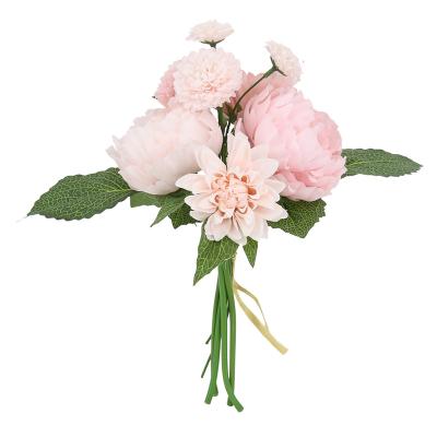 China Artificial Flowers Dahlia Peony Decoration Bouquet for Wedding Attendance for sale